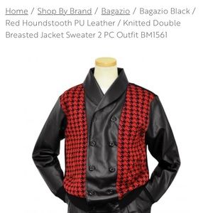 Bagazio double breasted red and black sweater size XXL ONLY $30